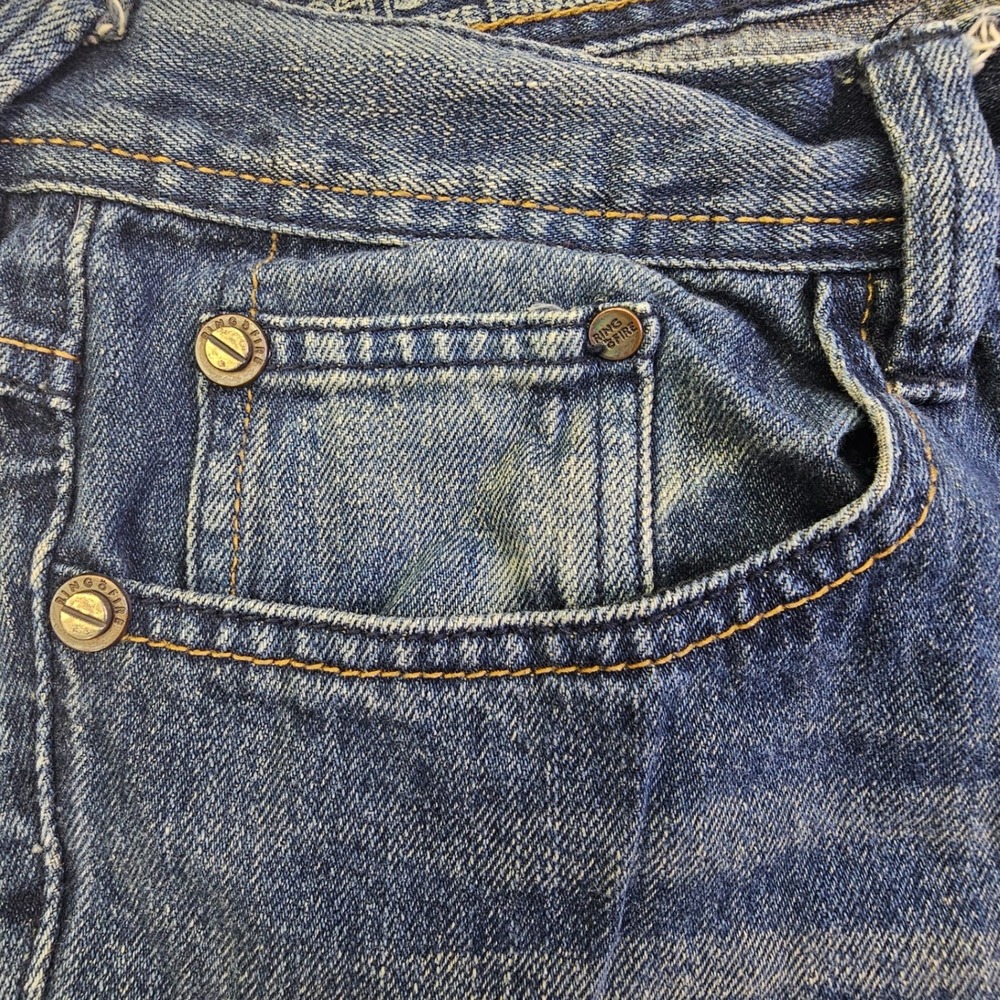 Ring of Fire Jeans Mens 32x28 Blue Wash Denim Straight Leg Straight North - Picture 6 of 16
